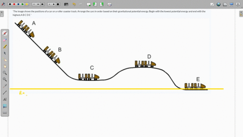 the-image-shows-the-positions-of-a-car-on-a-roller-coaster-track-arrange-the-cars-in-order-based-on-their-gravitational-potential-energy-begin-with-the-lowest-potential-energy-and-end-with-t-33632