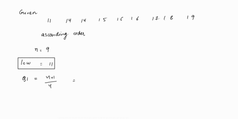 consider-the-following-ordered-data-11-14-14-15-16-16-17-18-19-a-find-the-low-q1-median-q3-and-high-b-find-the-interquartile-range-c-make-a-box-and-whisker-plot-05383
