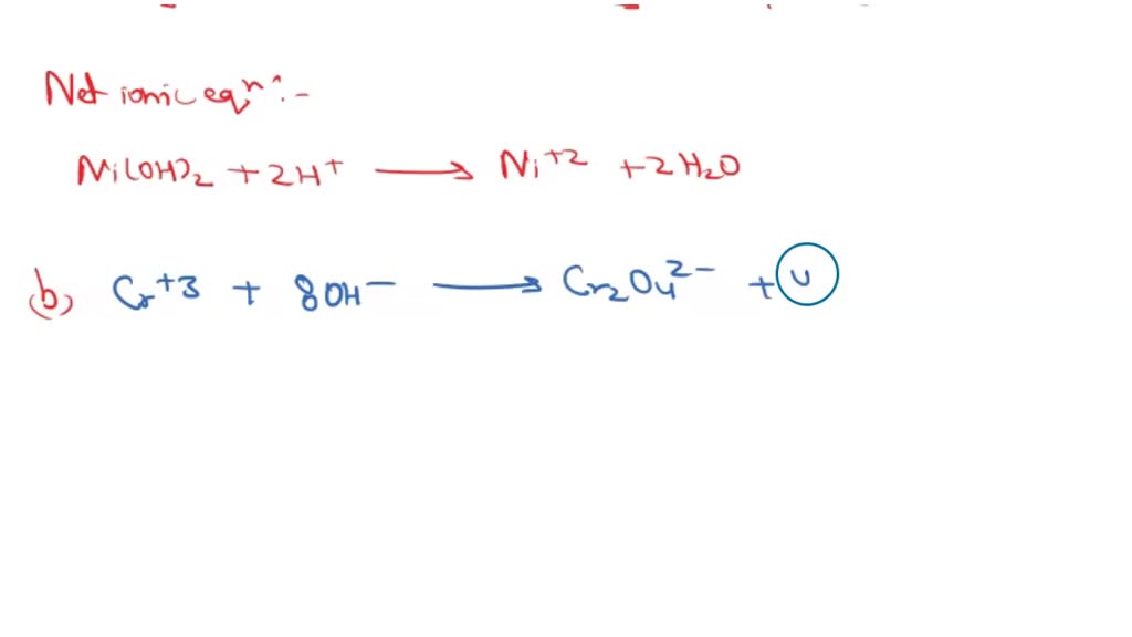 SOLVED: Write balanced net ionic equations for the following reactions ...