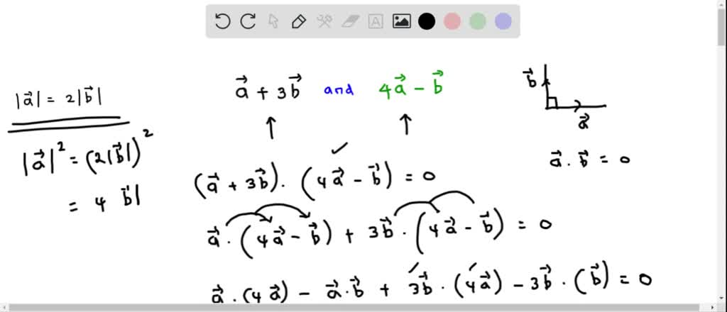 SOLVED: 3. Two vectors 2a 3b and 3a b are perpendicular. Find the angle ...
