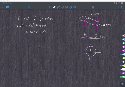 use-the-divergence-theorem-to-calculate-the-surface-integral-s-f-ds-that-is-calculate-the-flux-of-f-across-s-fx-y-z-x4i-x3z2j-4xy2zk-s-is-the-surface-of-the-solid-bounded-by-the-cylinder-x2-35432
