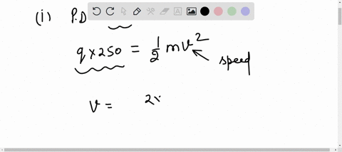an-electron-that-has-been-accelerated-from-rest-by-potential-difference-of-250v-enters-a-region-of-magnetic-field-of-strength-012t-that-is-directed-into-the-plane-of-the-page-x-the-electron-53109