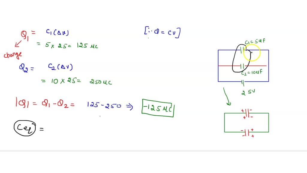 SOLVED point) Two capacitors C1 5 pF and C2 = 10 pF are connected in