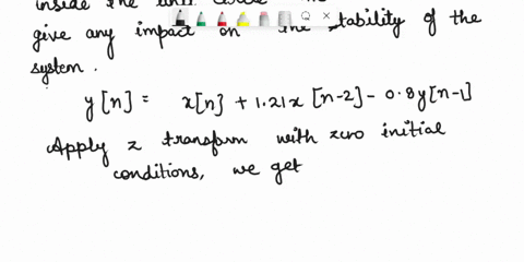 b1-explain-how-the-poles-and-zeros-of-hz-affect-the-stability-of-the-system-give-hzfor-a-dsp-system-with-the-following-difference-equation-ynxn121xn-2-08yn-1-b2-plot-its-poles-and-zeros-on-t-52764