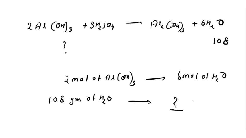 SOLVED: Aluminum hydroxide reacts with sulfuric acid to produce ...