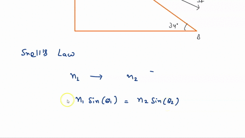 a-light-ray-in-air-strikes-the-right-angle-prism-shown-in-fig-3346-this-ray-consists-of-two-differen-89307