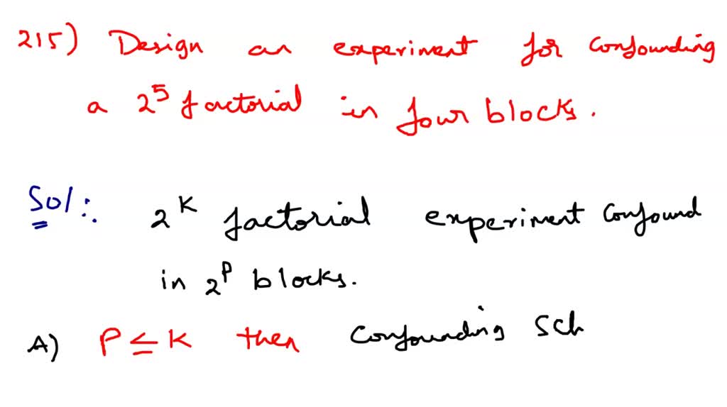 factorial experiment confounding