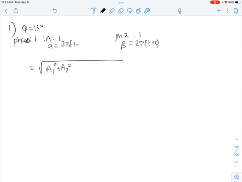 this-problem-will-give-you-practice-with-phasors-a-convenient-graphical-way-to-add-sinusoidal-amplitudes-the-diagram-shows-two-phasors-at-a-particular-instant-of-time-remember-they-are-both-41481