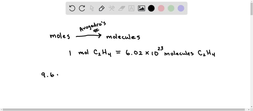 SOLVED How many molecules are contained 9.6 mol C2H4