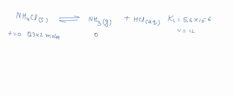 the-equilibrium-constant-kc-for-the-following-reaction-is-51010-6-at-548-k-nh4cls-nh3g-hclg-calculate-the-equilibrium-concentration-of-hcl-when-0342-moles-of-nh4cls-are-introduced-into-a-100-02276