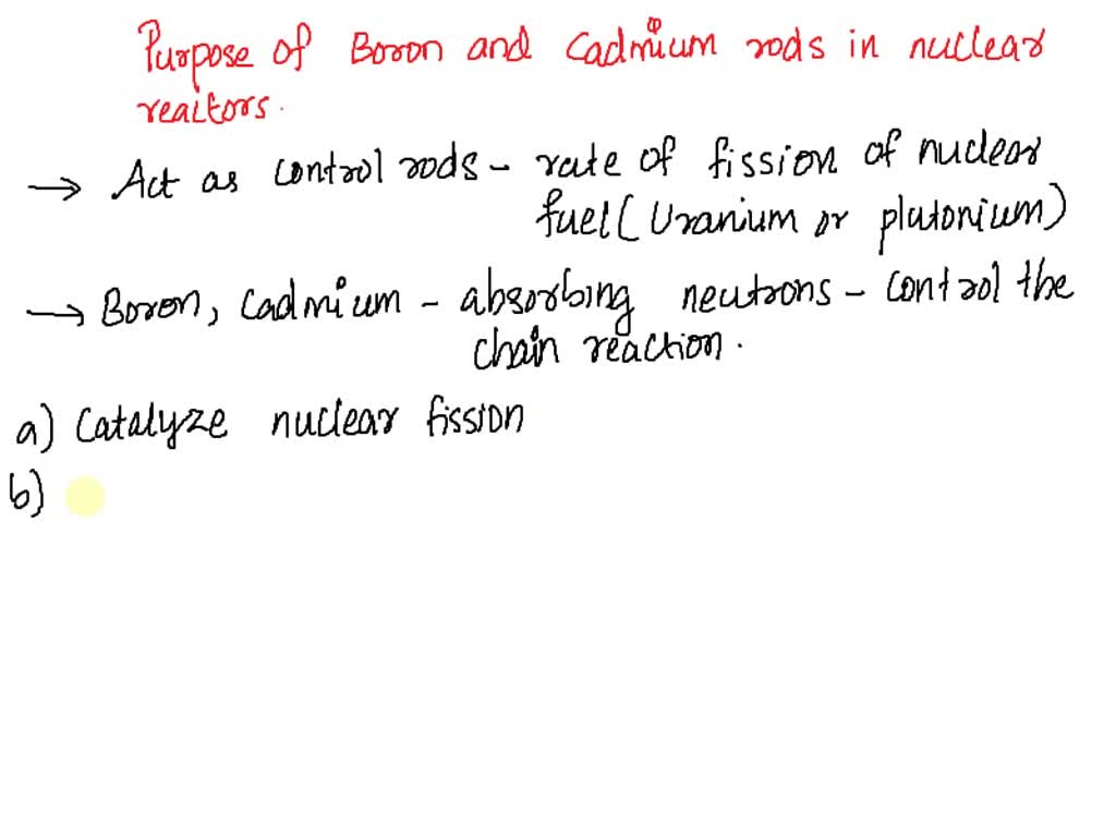 SOLVED What is the purpose of boron or cadmium rods inserted into