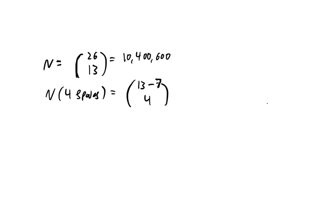 SOLVED The 52 cards in a shuffled deck are dealt equally among four players, call them A, B, C