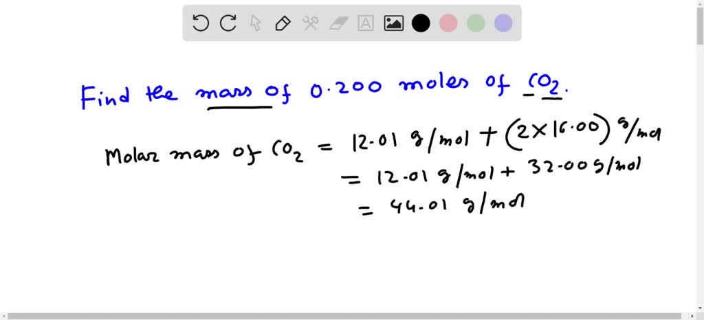 SOLVED: How many moles CO2 are in 26.89 grams CO2? The molar mass of ...