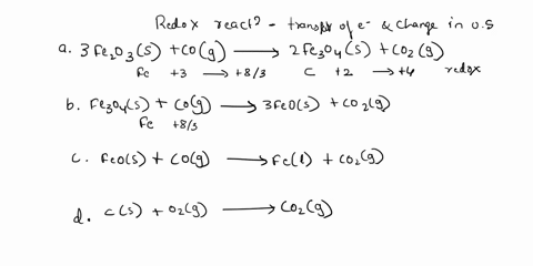the-following-reactions-all-occur-in-a-blast-furnace-which-of-these-are-redox-reactions-a-3-mathrmfe-00902