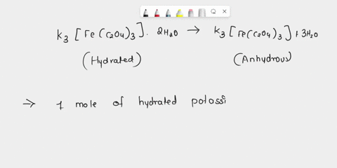 a-calculate-the-moles-of-anhydrous-salt-formed-after-the-dehydration-the-molecular-weight-of-the-anhydrous-salt-is-43720-gmol-b-from-the-weight-of-water-lost-during-the-dehydration-calculate-12107
