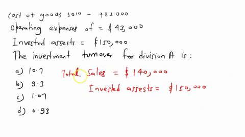 division-a-of-chacha-company-has-sales-of-140000-cost-of-goods-sold-of-83000-operating-expenses-of-43000-and-invested-assets-of-150000-the-investment-turnover-for-division-a-is______-a-107-b-45298