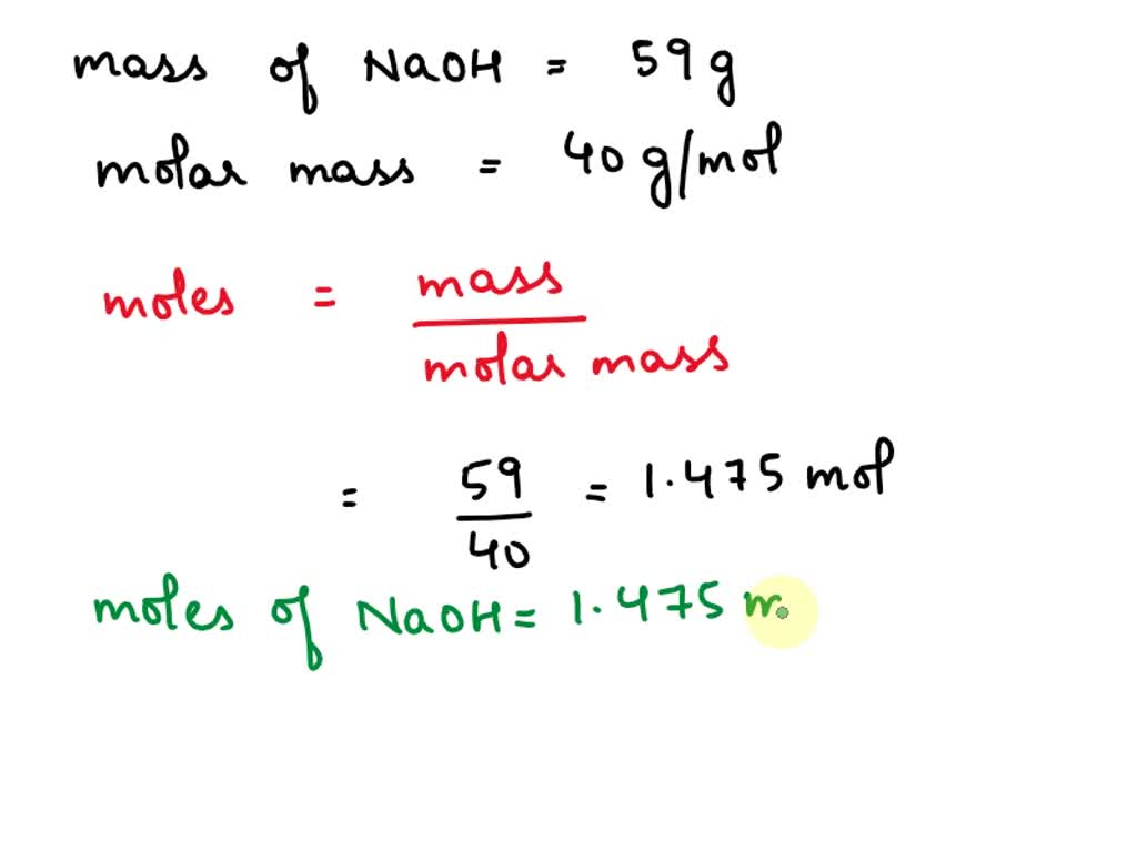 SOLVED: How many milliliters of sodium hydroxide with a concentration ...