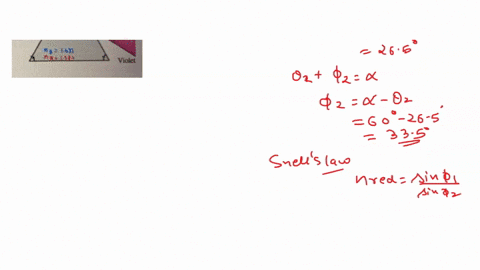 b-white-light-propagating-in-air-is-incident-at-450-on-the-equilateral-prism-find-the-angular-dispersion-of-the-outgoing-beam-the-prism-has-refractive-indices-nrd-1582-and-lc-4633-red-31-63-15697