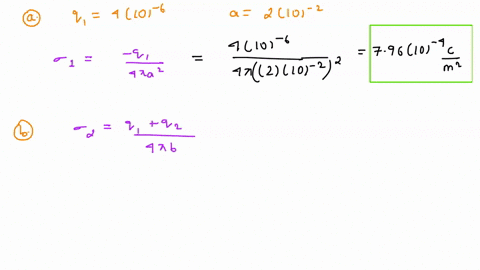 a-point-charge-q1-40-c-is-located-at-the-center-of-a-thick-conducting-shell-of-inner-radius-q-20-cm-and-outer-radius-b-40-cm-the-conducting-shell-has-a-net-charge-of-q2-20-pc-px-xr-30-figure-80046