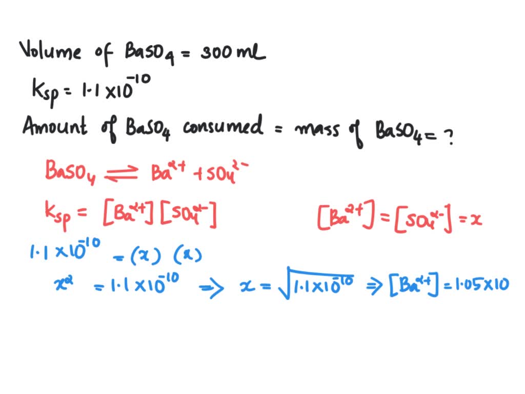 Solved Barium Sulfate Baso4 Is Used In Medical Imaging Of The