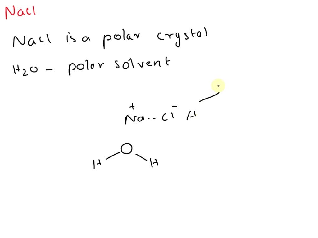 SOLVED Describe how water molecules interact with sodium chloride
