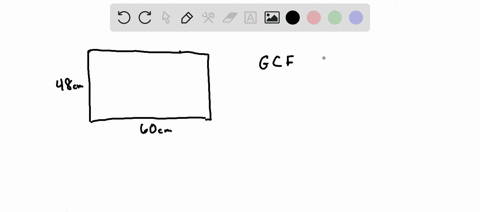 a-rectangle-of-side-48cm-by-60cm-is-divided-into-squares-of-side-x-cm-find-the-greatest-value-of-x-and-find-the-area-of-the-square-76256