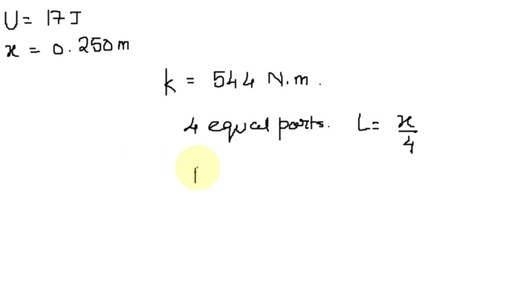 SOLVED A certain spring has 11.0 J of elastic potential energy stored