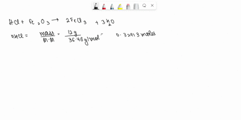 what-mass-of-h2o-is-produced-when-120g-of-hcl-react-completely-in-the-following-equation-6hcl-fe2o3-2fecl3-3h2o-16414