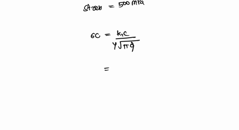 a-specimen-of-a-4340-steel-alloy-having-a-plane-strain-fracture-toughness-of-25-mpam-is-exposed-to-a-stress-of-500-mpa-will-this-specimen-experience-fracture-if-it-is-known-that-the-largest-59514