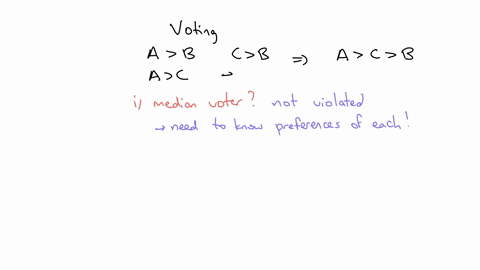 suppose-there-are-3-possible-outcomes-to-a-vote-a-b-and-c-if-voters-prefer-a-to-b-c-to-b-and-a-to-c-which-of-the-following-concepts-are-violated-transitivity-median-voter-theorem-arrows-impo-70711