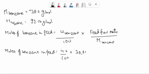 problem-4-a-continuous-fractionating-column-is-to-be-designed-to-separate-30000-kgh-of-a-mixture-of-40-percent-benzene-and-60-percent-toluene-into-an-overhead-product-containing-97-percent-b-14546