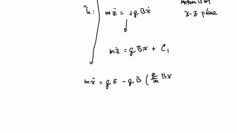 the-general-equation-of-motion-of-a-non-relativistic-particle-of-mass-m-and-charge-q-when-it-is-plac-16115