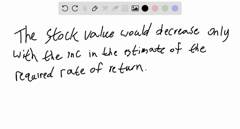 assume-that-an-analyst-is-using-the-constant-dividend-growth-model-to-value-a-stock-which-of-the-following-scenarios-would-be-certain-to-cause-her-to-decrease-her-estimate-of-the-stocks-valu-72117