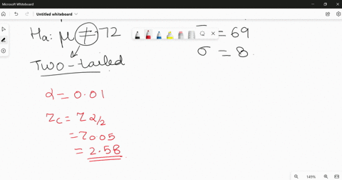 a-sample-of-31-observations-is-selected-from-a-normal-population-the-sample-mean-is-69-and-the-population-standard-deviation-is-8-conduct-the-following-test-of-hypothesis-using-the-001-signi-94539