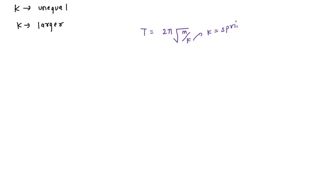 SOLVED Two objects of equal mass are attached to independent springs