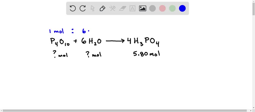 SOLVED: Tetraphosphorus decoxide (P4O10) reacts with water to produce ...