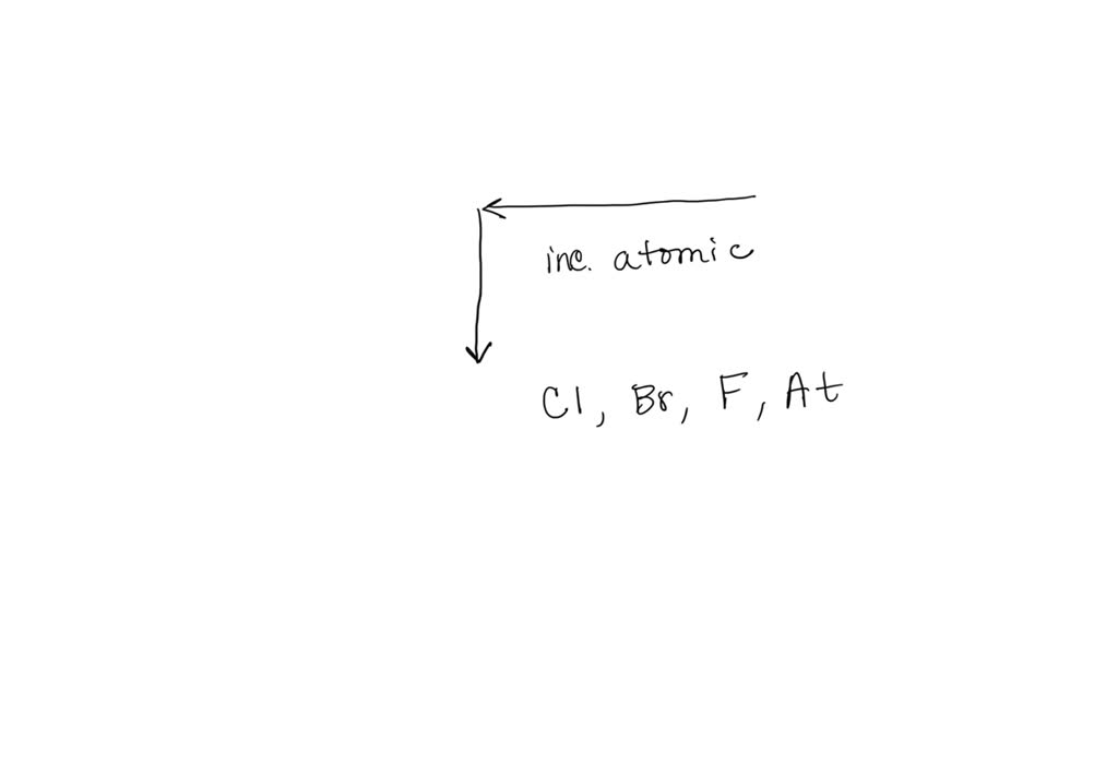 SOLVED Using only the periodic table arrange the following elements in order of increasing