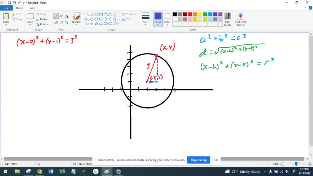 SOLVED The Pythagorean Theorem, the distance formula, and the standard