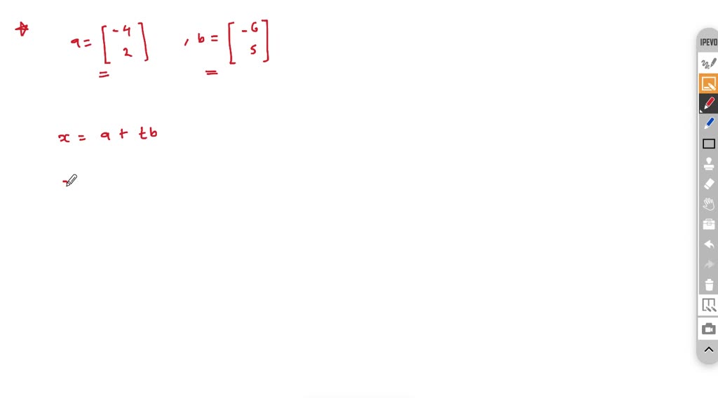 find the parametric equation of the line through a parallel to b