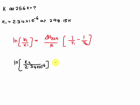 for-the-reaction-below-the-enthalpy-of-reaction-is-a-h-2297-kj-mol-1-and-the-thermodynamic-equilibrium-constant-is-k-23410-6-at-29815-k-what-is-the-value-of-kat-256-k-cgr-nzg-hzg-ch3nhzg-ent-22225