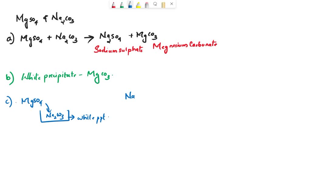 SOLVED: A student is studying the reaction between aqueous solutions of ...