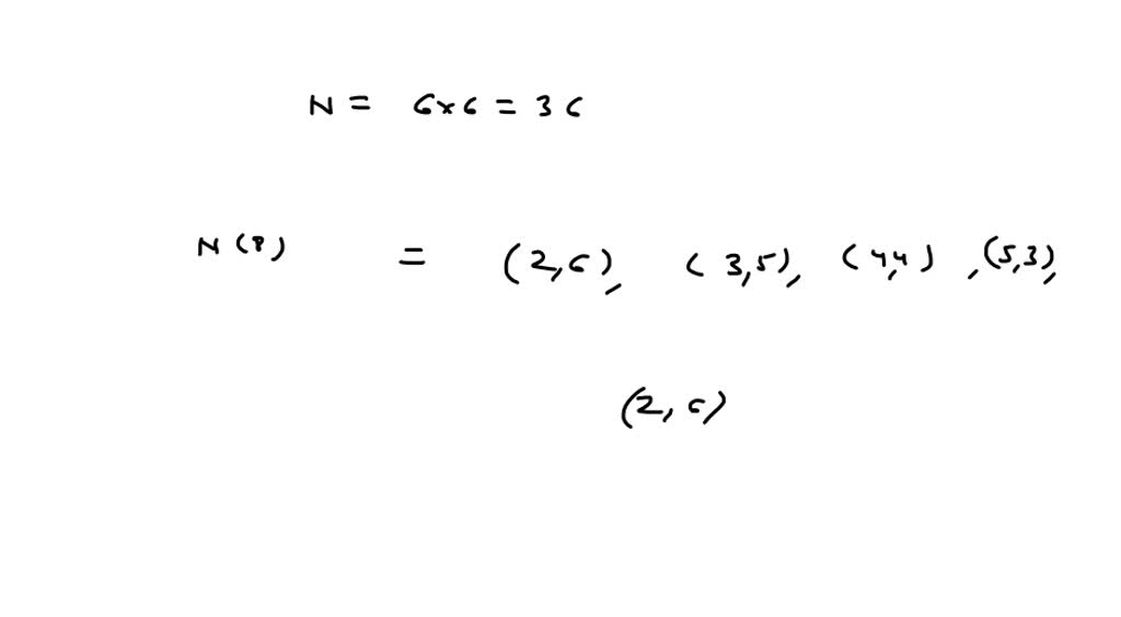 SOLVED: A pair of fair dice is tossed. Find the probability of getting ...