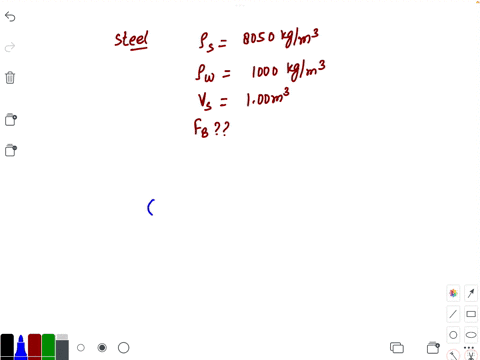 a-piece-of-steel-8050-kgm3-is-full-submerged-in-water-1000-kgm3-if-the-steel-has-a-volume-of-100-m3-then-what-is-the-buoyant-force-28644