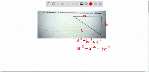 find-the-value-of-x-if-necessary-write-your-answer-in-simplest-radical-form-i0-points-26647