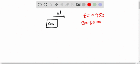 a-car-is-moving-at-a-constant-velocity-when-it-is-involved-in-a-collision-the-car-comes-to-rest-after-0450-s-with-an-average-acceleration-of-600-ms2-in-the-direction-opposite-that-of-the-cars-velocity