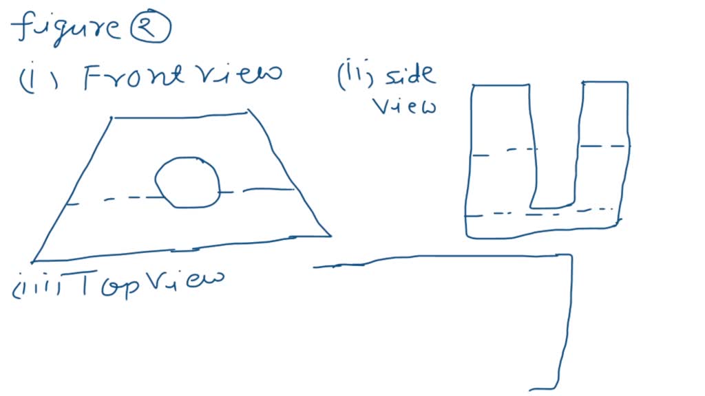 SOLVED: Problem 5. Create the 1st angle projection drawing of the 3D ...