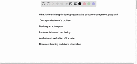 question-17-what-is-the-third-step-in-developing-an-active-adaptive-management-program-conceptualization-of-a-problem-devising-an-action-plan-implementation-and-monitoring-analysis-and-evalu-05265