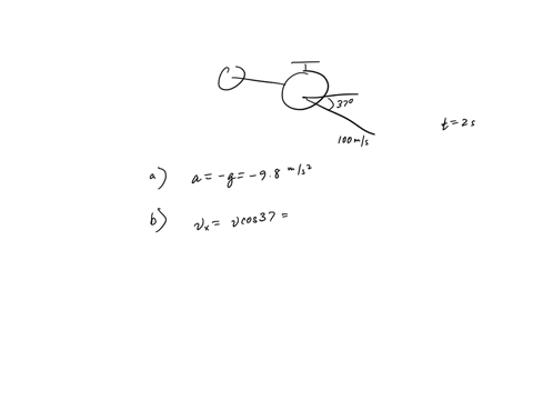 a-projectile-is-launched-from-a-hovering-helicopter-with-an-initial-velocity-of-100-ms-at-an-angle-of-37-degrees-below-the-horizontal-the-projectile-hits-the-ground-2-seconds-later-a-what-is-the-horiz