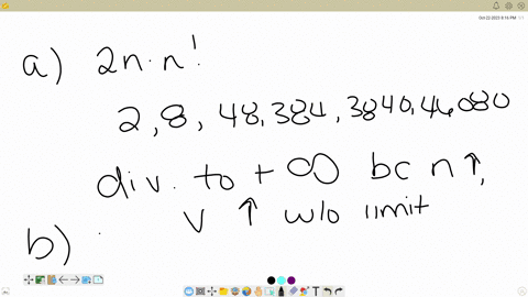 for-each-sequence-below-write-out-the-first-six-terms-of-the-sequence-starting-with-n-1-then-say-whether-you-think-the-sequence-converges-diverges-to-or-diverges-by-oscillation-a-2-n-n-recall-that-n-1