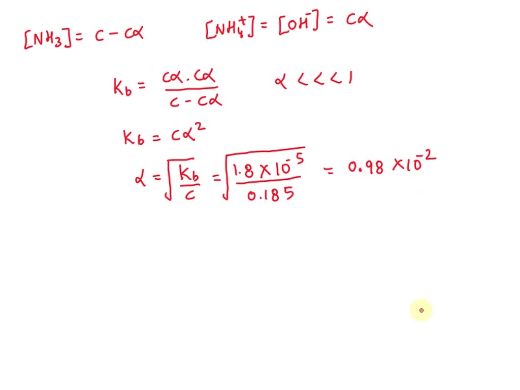 SOLVED: Ammonia, NH3, Is A Monoprotic Base With PKb = 4.74 At 25 Â°C ...